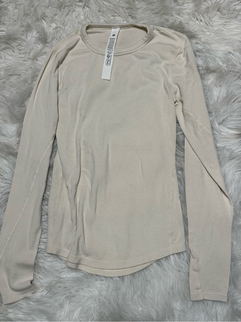 Women’s Lululemon Long Sleeve Crewneck Top - Cream